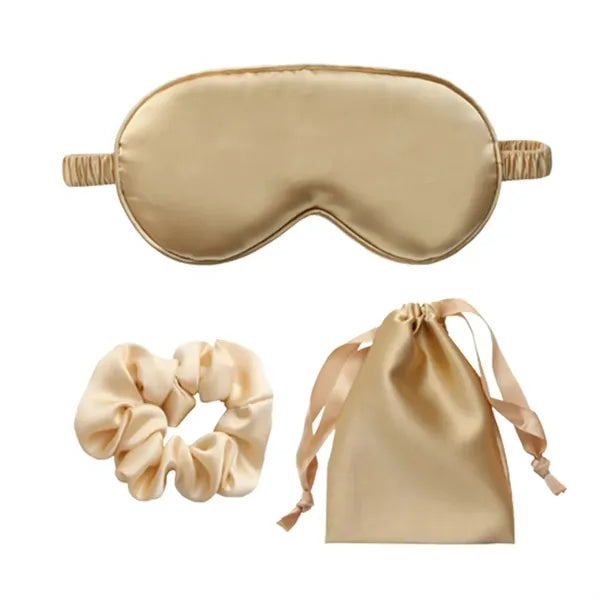 Eye Mask Hair Bands Drawstring Bag Set