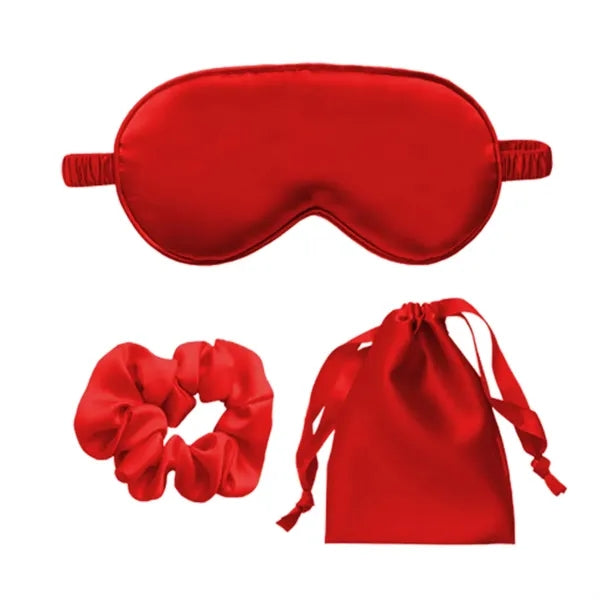 Eye Mask Hair Bands Drawstring Bag Set