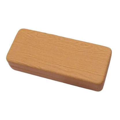 Wooden Grain Leather Glasses Case