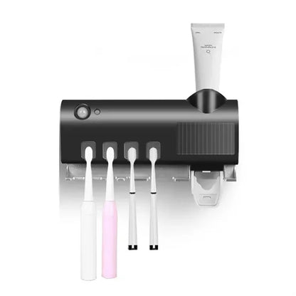 Toothbrush Uv Sanitizer Toothpaste Dispenser