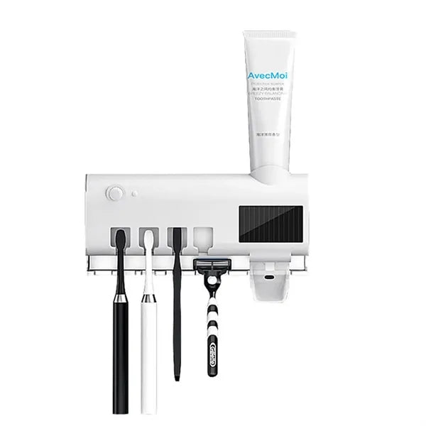 Toothbrush Uv Sanitizer Toothpaste Dispenser
