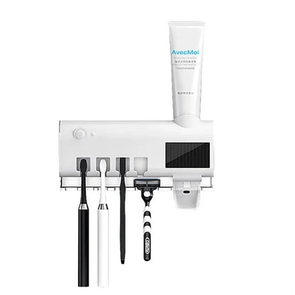 Toothbrush Uv Sanitizer Toothpaste Dispenser