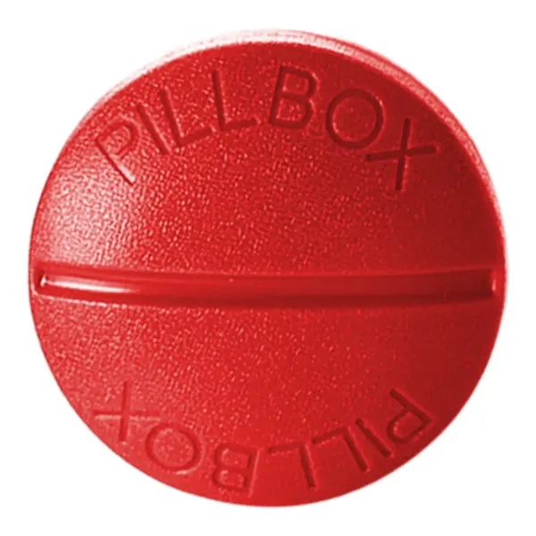 Round Four-Compartment Pillbox