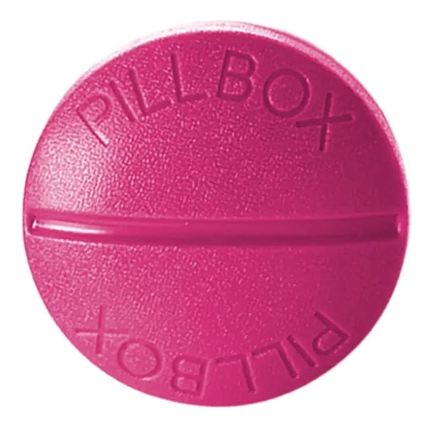 Round Four-Compartment Pillbox