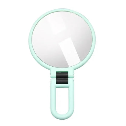 Round Magnifiable Double-Sided Hand Mirror