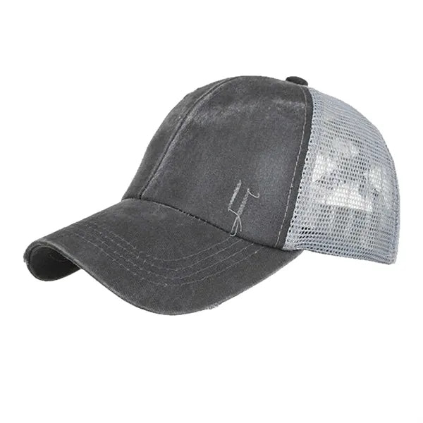 Crossed Ponytail Baseball Cap