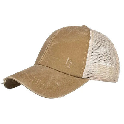 Crossed Ponytail Baseball Cap