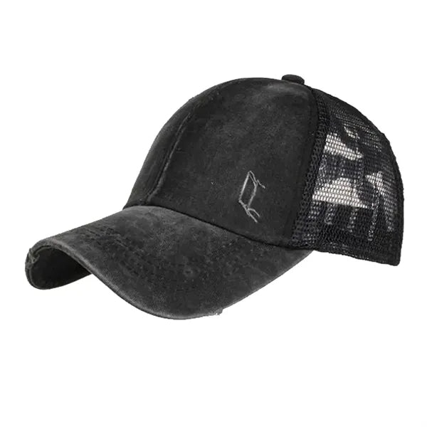 Crossed Ponytail Baseball Cap