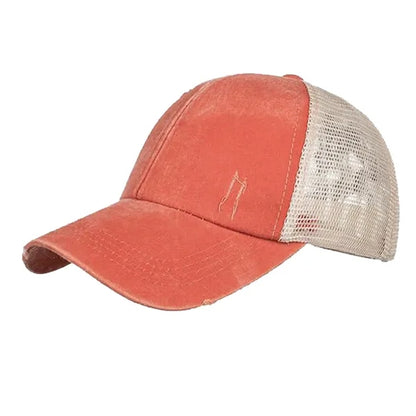Crossed Ponytail Baseball Cap