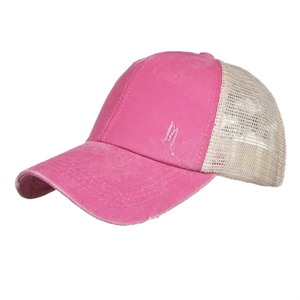 Crossed Ponytail Baseball Cap