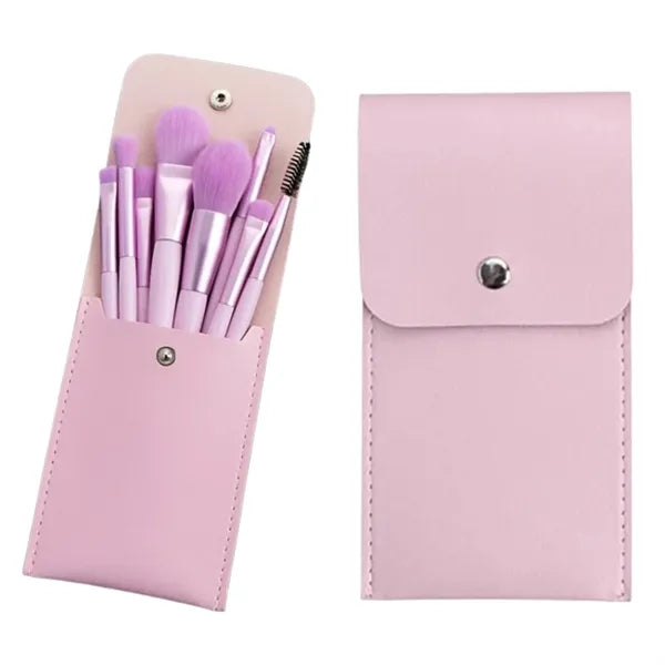 8 Pieces Makeup Brush Set W/ Rectangle Storage Case