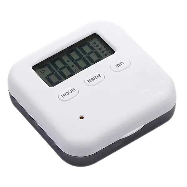 Four-Compartment Portable Pill Box Timer