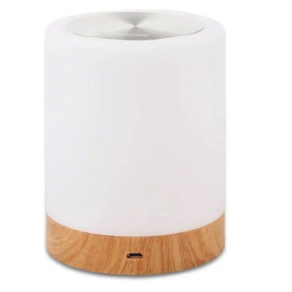 Touch Bedside Wood Grain Night Lamp