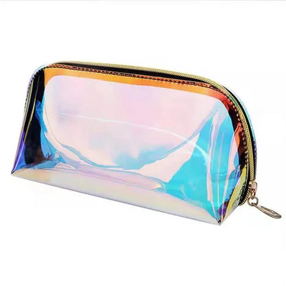 Holographic Half Round Cosmetic Bag