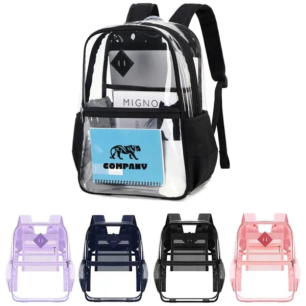 PVC Waterproof Transparent School Backpack