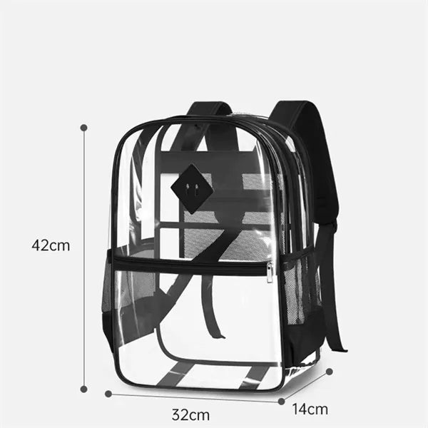 PVC Waterproof Transparent School Backpack