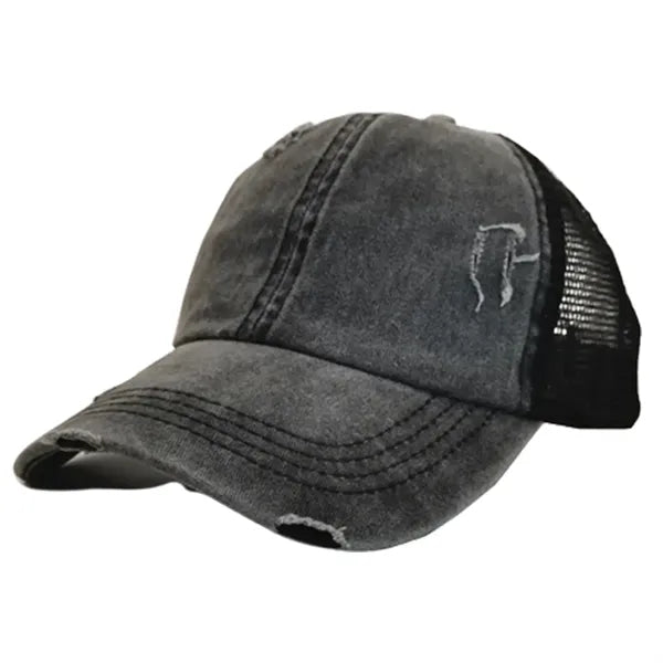 Mesh Back Ponytail Baseball Cap