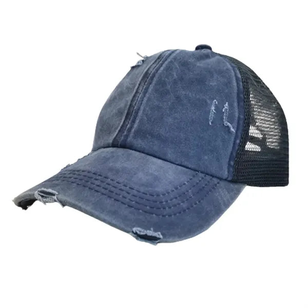 Mesh Back Ponytail Baseball Cap