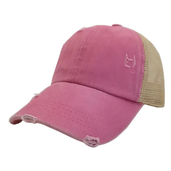 Mesh Back Ponytail Baseball Cap