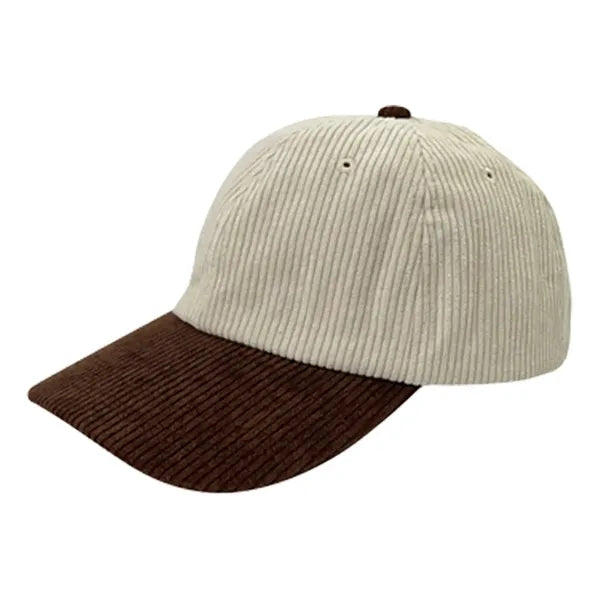 Two-Tone Corduroy Baseball Cap
