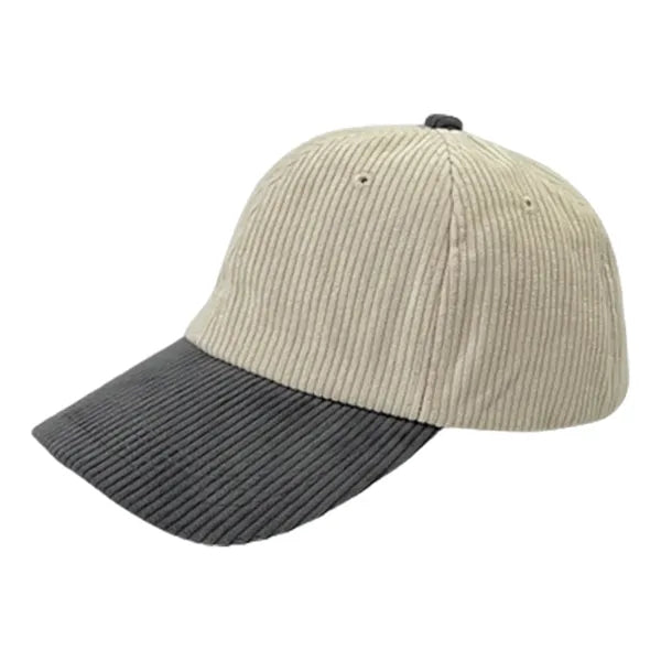 Two-Tone Corduroy Baseball Cap