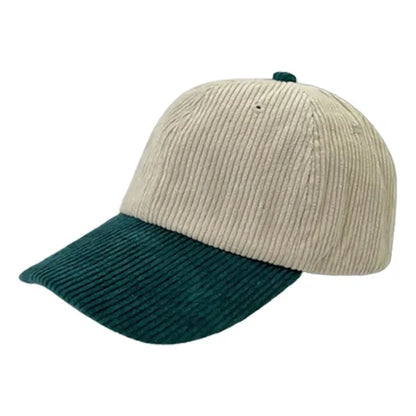 Two-Tone Corduroy Baseball Cap