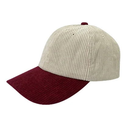 Two-Tone Corduroy Baseball Cap