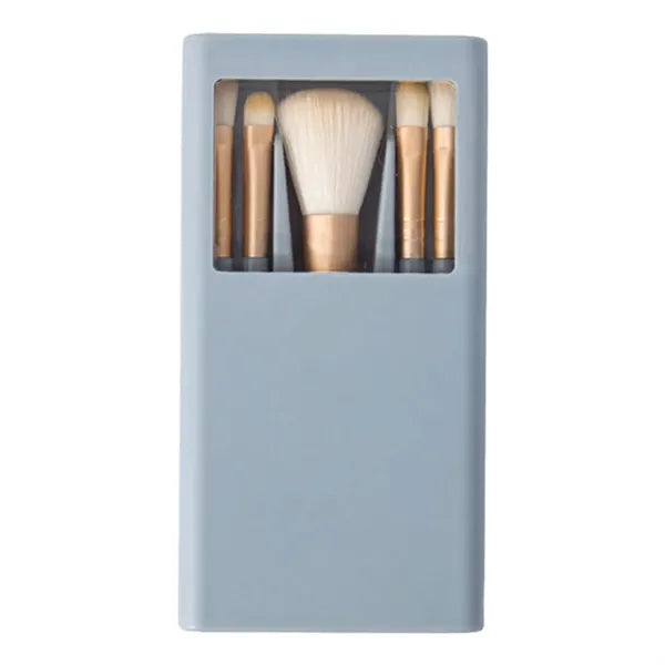 Mini 5Pcs Travel Makeup Brush Kits With Plastic Box