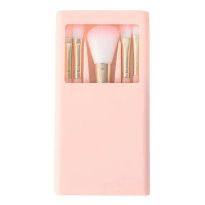 Mini 5Pcs Travel Makeup Brush Kits With Plastic Box