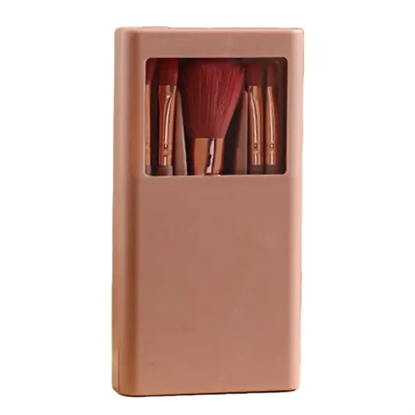 Mini 5Pcs Travel Makeup Brush Kits With Plastic Box