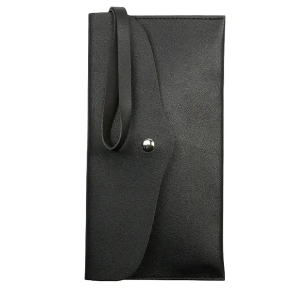 Pu Button Pouch Handbag For 15Pcs Makeup Brushes
