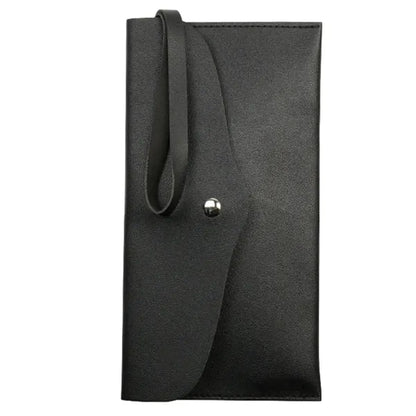 Pu Button Pouch Handbag For 15Pcs Makeup Brushes