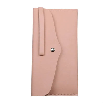 Pu Button Pouch Handbag For 15Pcs Makeup Brushes