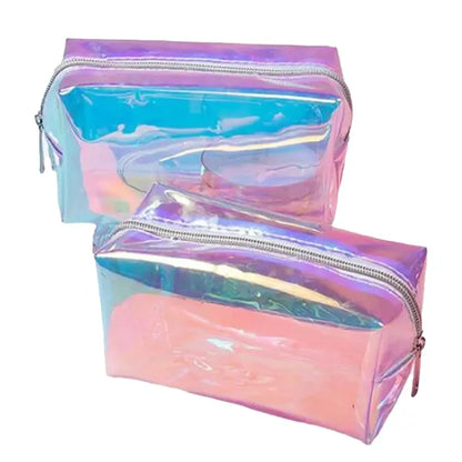 Holographic Zipper Cosmetics Bag