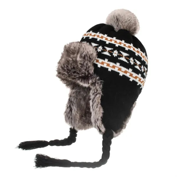 Winter Ear Protection Pom-Pom Hat
