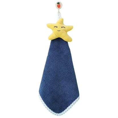 Coral Velvet Hangable Cute Hand Towel