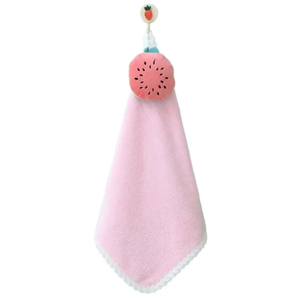 Coral Velvet Hangable Cute Hand Towel