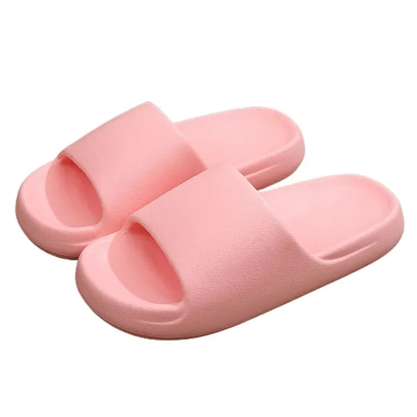Pure Color Thick Sole Pillow Slipper