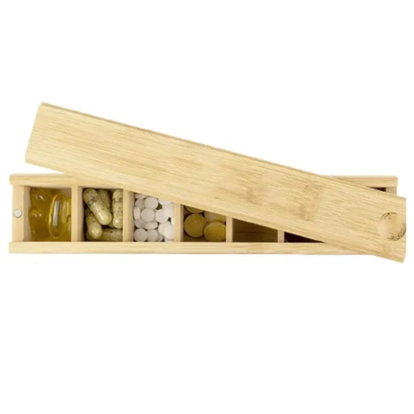 Bamboo Weekly Pill Box