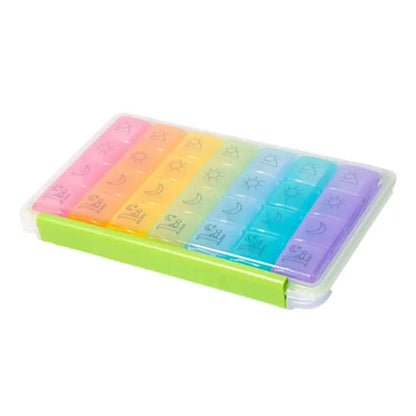 Weekly Pill Organizer With 28 Compartments