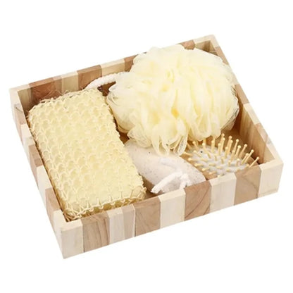 Square Wooden Box Bath Set
