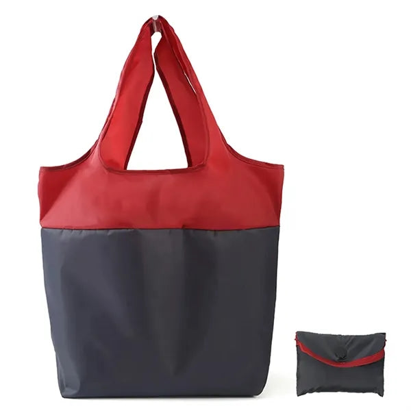 Two-Tone Folding Shopping Bag