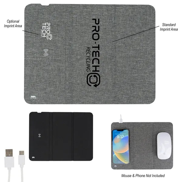 RPET 10W Wireless Charging Mouse Pad