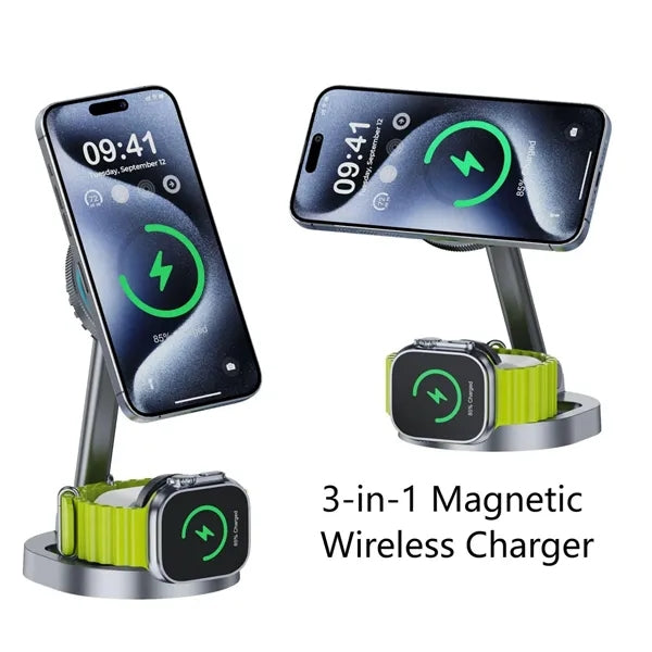 3 in 1 Magnetic Wireless Charging Station