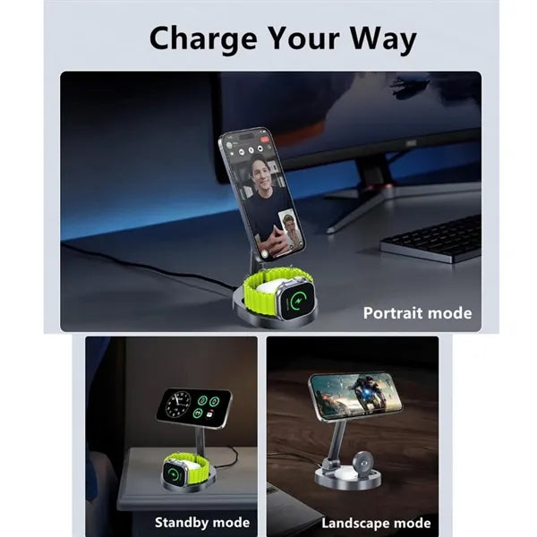 3 in 1 Magnetic Wireless Charging Station