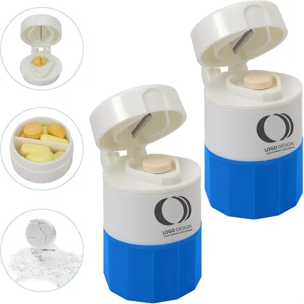 4-in-1 Pill Crusher&Pill Cutter with Medicine Storage