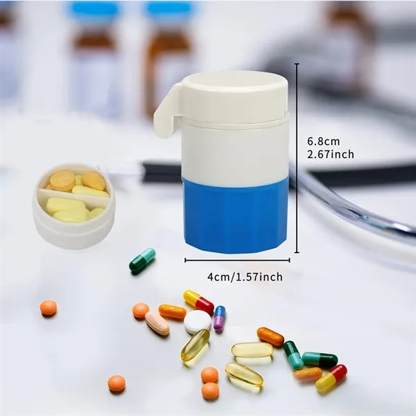 4-in-1 Pill Crusher&Pill Cutter with Medicine Storage