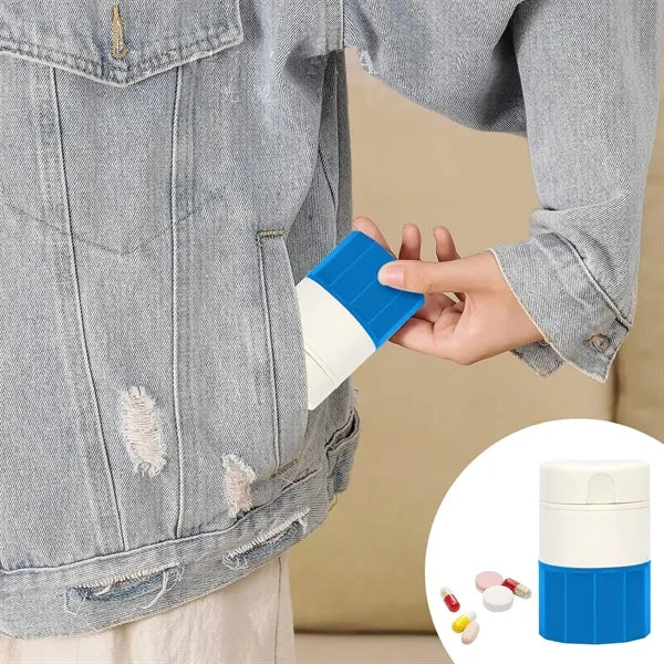 4-in-1 Pill Crusher&Pill Cutter with Medicine Storage