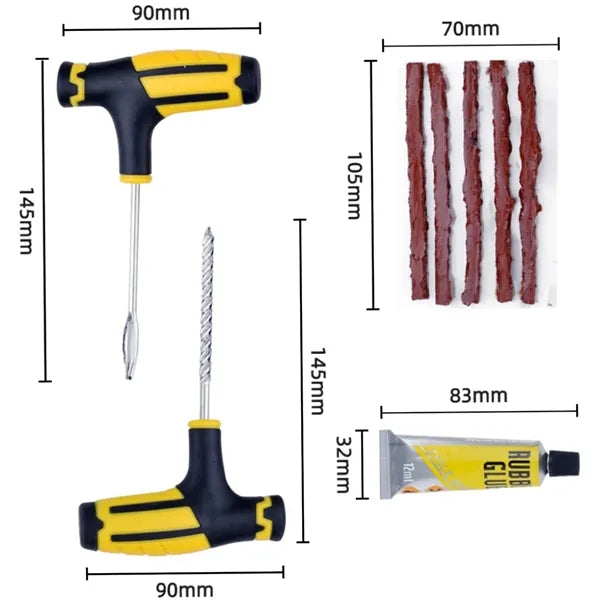 Portable Car Tire Repair  Emergency Kit Tools Set