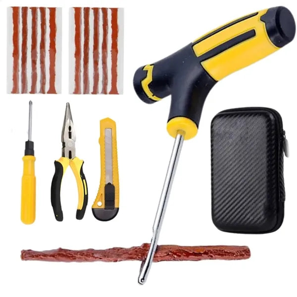 Portable Car Tire Repair  Emergency Kit Tools Set